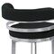 Armen Living Prinz 30" Bar Height Swivel Black Faux Leather and Brushed Stainless Steel Bar Stool LCPRBABLBS30 - alternate 2